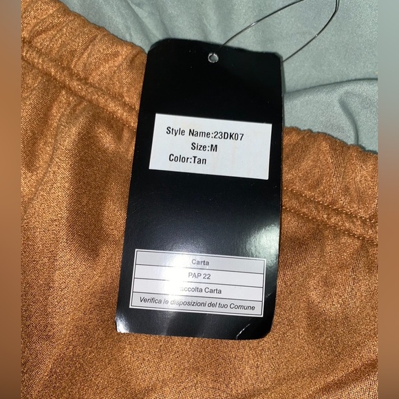 Faux Suede Fringe Shorts Brown Size Medium - Picture 5 of 6